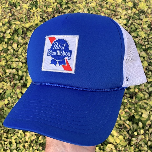 Vintage Other - Vintage Pabst Blue Ribbon snapback trucker cap hat